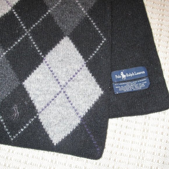 Polo Ralph Lauren, Argyle Wool Scarf - Picture 1 of 9